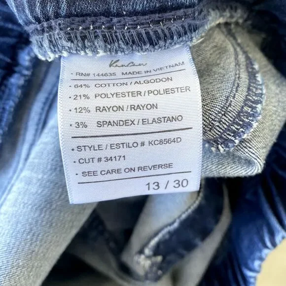 Kancan Jeans Womens 13‎ / 30 Skinny Pull on Stretch Jegging Gemma Blue - Picture 4 of 6